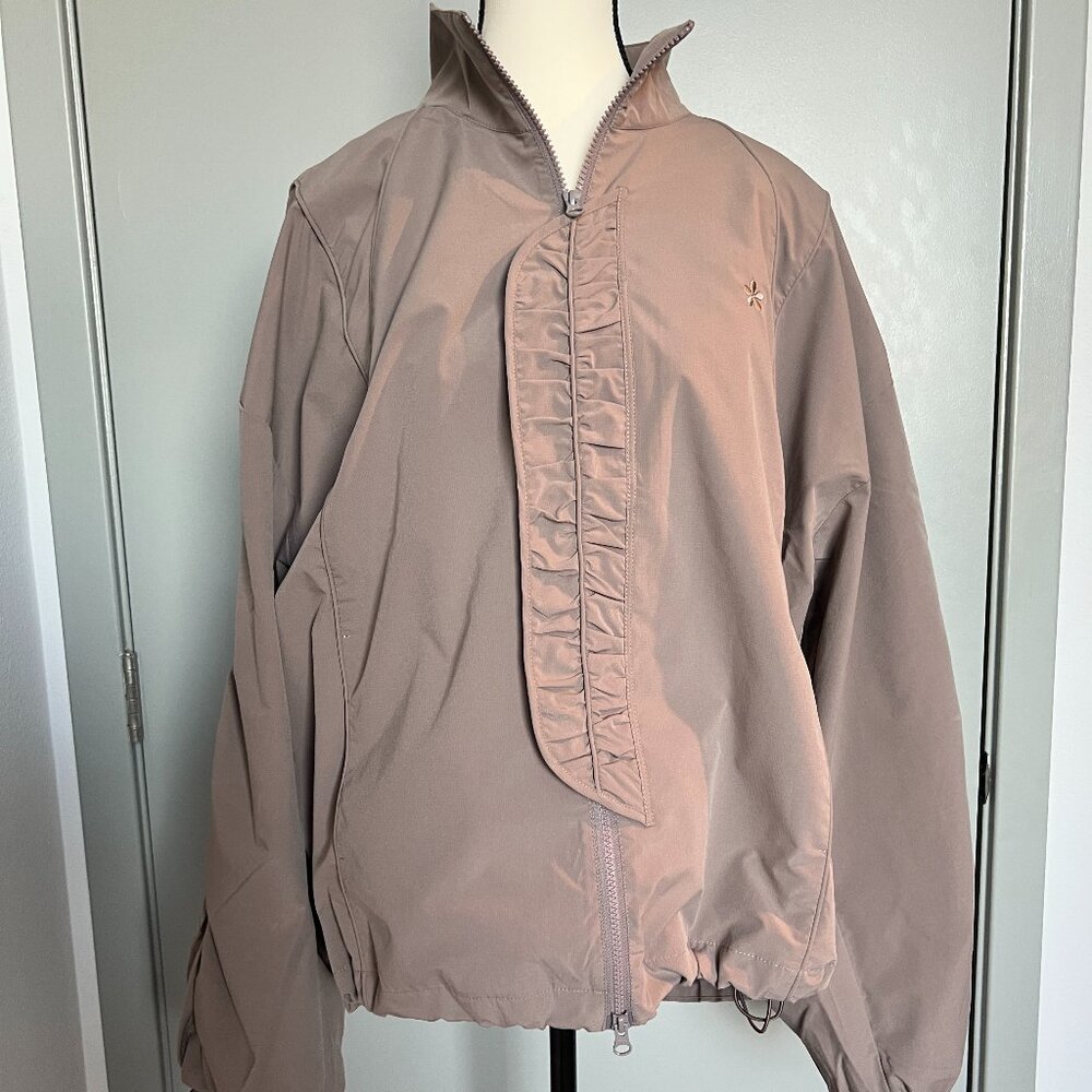 Grey purple beige reflective fabric jacket